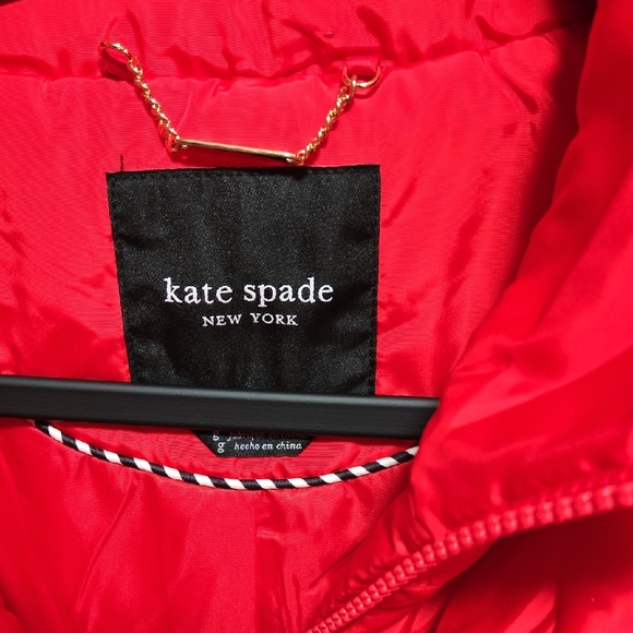 Kate spade Vibrant Red Quilted Puffer Jacket - Picture 3 of 11